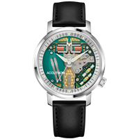 Armbanduhr Bulova Accutron Spaceview in Stahl 26A211